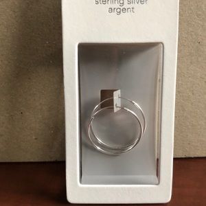 Sterling Silver Fine Hoop Earrings